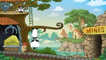 En Niños para Tres pandas juego de fantasía de dibujos animados país