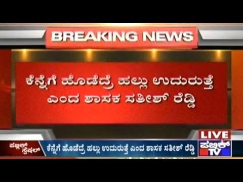 MLA Satish Reddy Shouts At Forest Department Officers