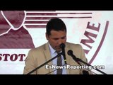 Oscar De La Hoya Inspiring Hall Of Fame Speech - esnews boxing