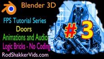 Blender First Person Shooter Tutorial - Unlock Door - Video 3