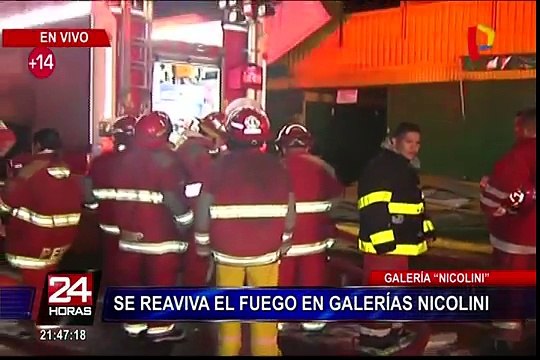 Incendio en Las Malvinas: fuego se reaviva en galería Nicolini