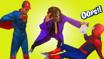 Frozen Elsa & Spiderman  Joker stolen MAGIC WAND of Maleficent PRANK Spiderman Superhero funny