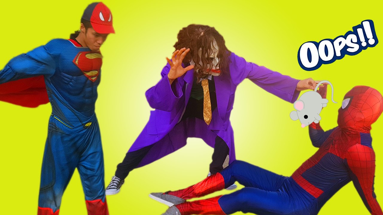 Frozen Elsa & Spiderman  Joker stolen MAGIC WAND of Maleficent PRANK Spiderman Superhero funny