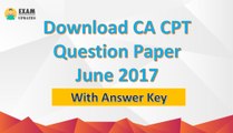 CPT Question Paper June 2017 with Answer Key