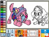 Nuevo cachorro de patrulla personajes de dibujos animados de Año Nuevo para colorear