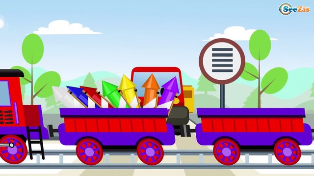 Dibujos animados educativos. Trenes infantiles - Episodios completos de 1 hora. Carritos 2017