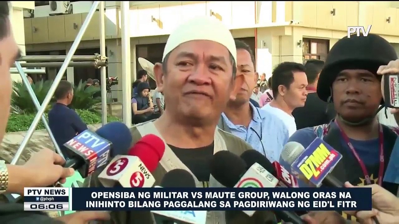 Opensiba ng Militar vs. Maute group, walong oras na inihinto bilang paggalang sa pagdiriwang ng Eid'l Fitr