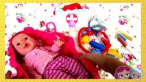 Bebé proceso de comprobación hacer médico muñeca vida recién nacido renacido jeringuilla juguetes Visitar Verdadero hospital