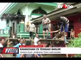 Jelang Idul Fitri, Warga Bangun Jembatan Menuju Masjid