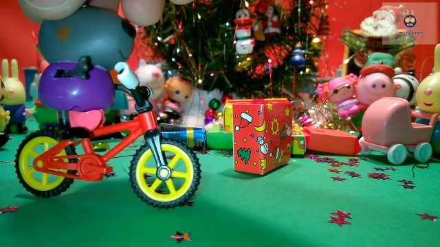 6. Новый Год - Свинка Пеппа с друзьями открывают подарки в школе, мультик с игрушками Pepp