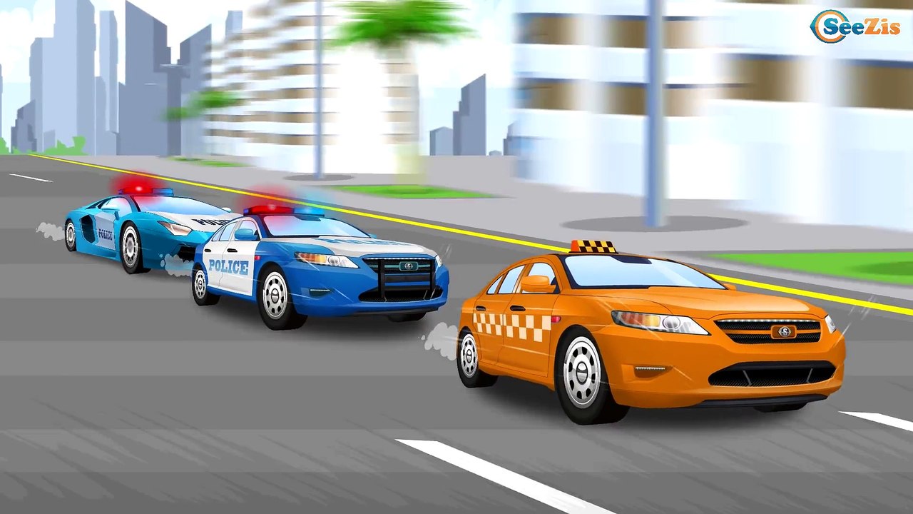 La Voiture de police - CETTE VOITURE EST UN MONSTRE! - Dessin animé en français