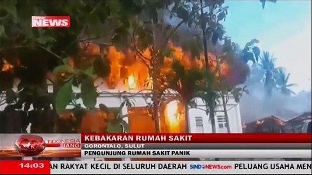 Kebakaran Hebat Melanda Area Parkir RSUD Kota Gorontalo