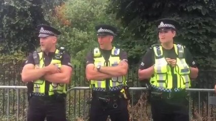 Police greet Glastonbury revellers by forming choir and singing 'Delilah'