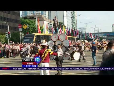 Semarak Pawai Interpol Dimeriahkan Drum Band - NET12