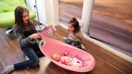 Silicone Baby Doll Gumball Bath time/ Learn Colors Emily Tube