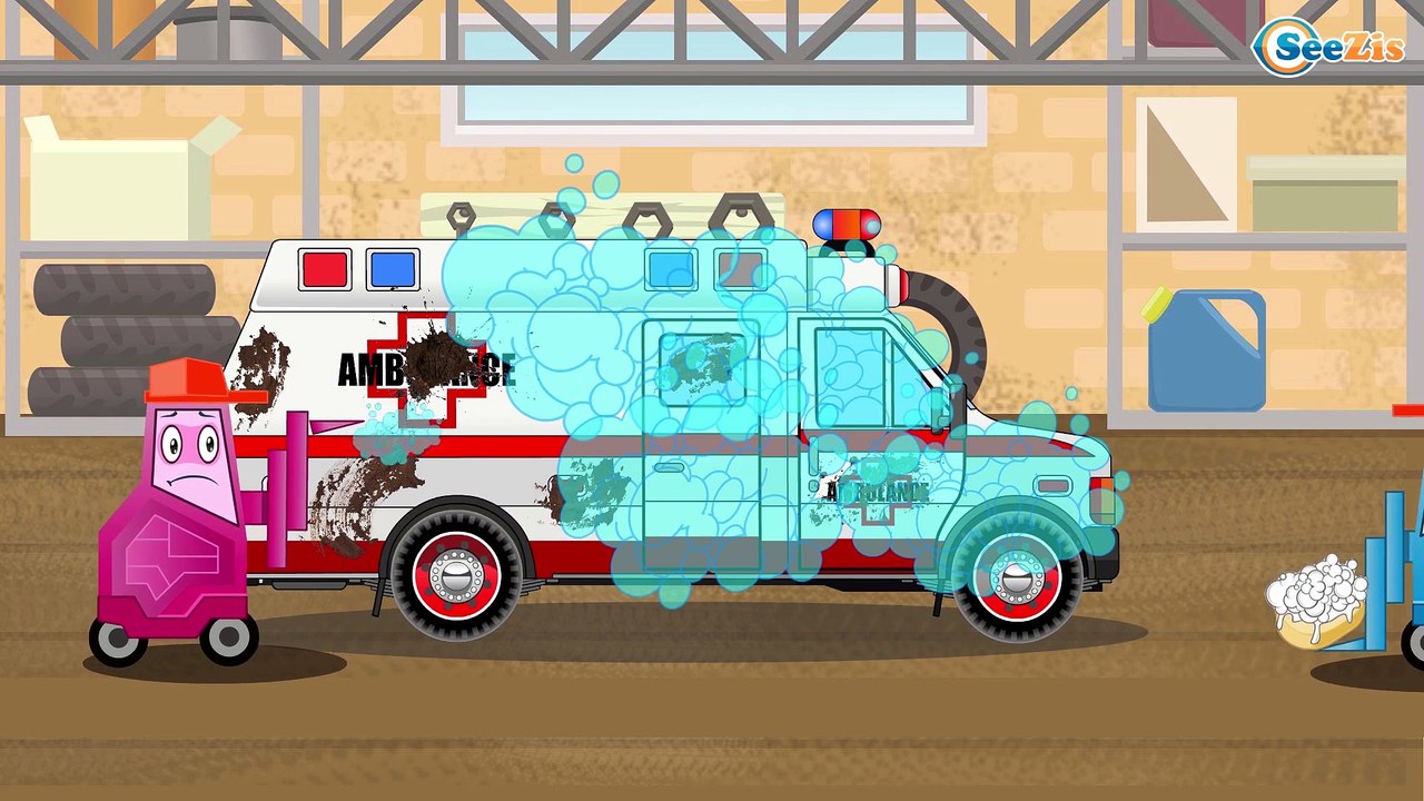 Meraklı Kamyon ve İtfaiye arabası - eğitici çizgi film - türkçe