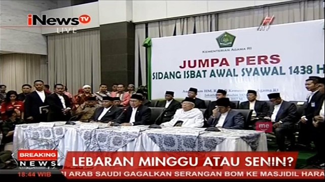 Pemerintah Tetapkan Idul Fitri 1438 H Jatuh pada 25 Juni 2017