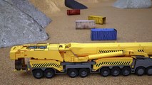 Dibujos animados construcción grúa descarga excavador aprendizaje camión vehículos Niños |