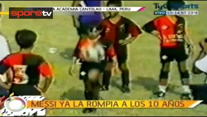 10 yaşındaki Messi'den futbol şov!
