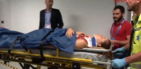 Maçta Başına Darbe Alan Milli Basketbolcu Bahar Çağlar Hastaneye Kaldırıldı