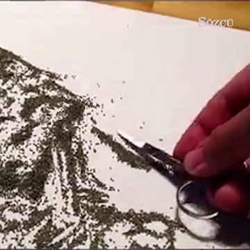 Barut ile yapılan bu sanat ateş ediyor!