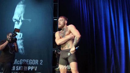 UFC 202- Conor McGregor Drops Mic After Ripping Diaz Fans