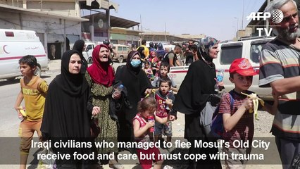 Download Video: Iraq: residents who fled Mosul's Old City are now traumatised