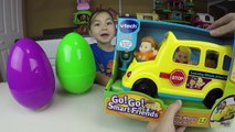FUN LEARNING SCHOOL BUS + Big Surprise Eggs Opening Fisher Price Cars Surprise Toys Learn