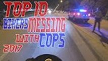 Top 10 Cops VS Bikers MESSING With Police Chase Motorcycle GETAWAY 2017 COP Car Chase Street Bikes