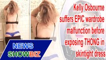 Kelly Osbourne suffers EPIC wardrobe malfunction before exposing THONG in skintight dress