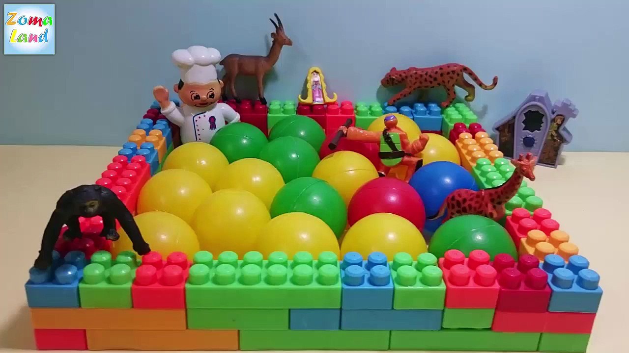العاب اطفال | لعبة حمام سباحة مكعبات وكور للحيوانات Baby games | Swimming Pool cubes and b