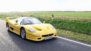 Dragged behind a Ferrari F50.   Awesome  MUST WATCH !!