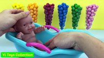 Learn Colors Bubble Gum Baby Doll Bath Time Nursery Rhymes Finger Family Song For Children