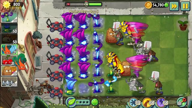 2. день современное паслен растения против зомби 4,5,6