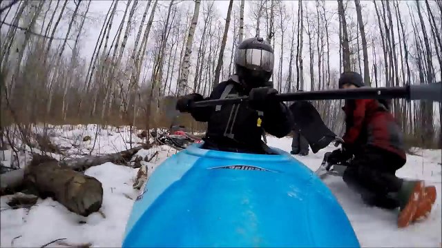 Winter Downhill Snow Kayaking - Pelican Pursuit 80x Kayak