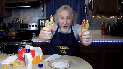 Fried Chicken in a Waffle Cone + Fries