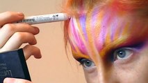Coloré Créatif expérimental Regarde maquillage tutoriel Maquillage abdominale abstr
