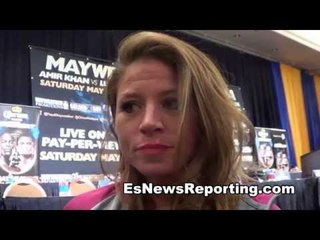 Hot boxing champ carolina duer meets mayweather sr EsNews Boxing