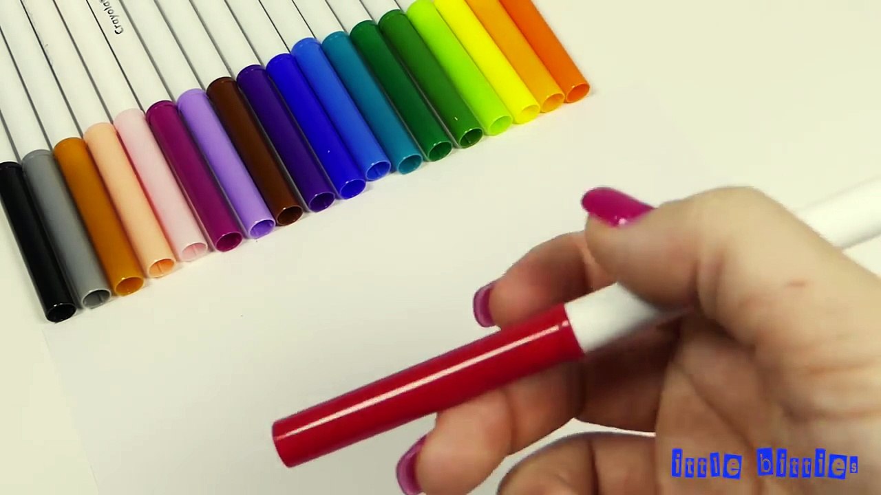 A B C alfabeto para Niños Aprender marcadores canción vídeo en Crayola abcdefghijklmnopqrstuvwxyz