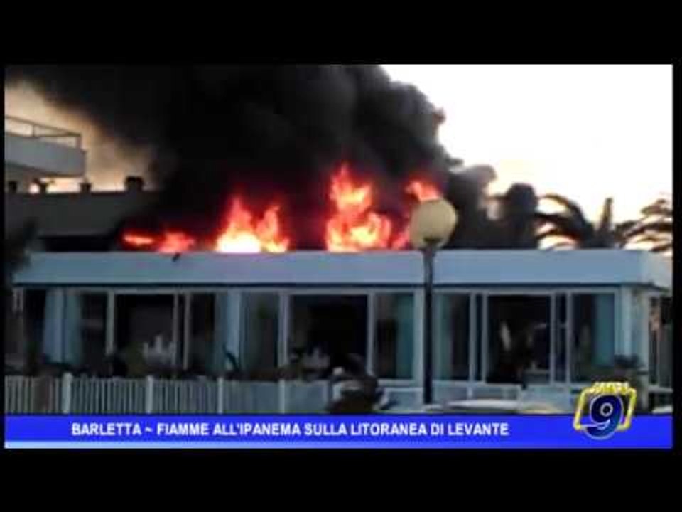 Barletta | Fiamme all'Ipanema sulla litoranea di Levante
