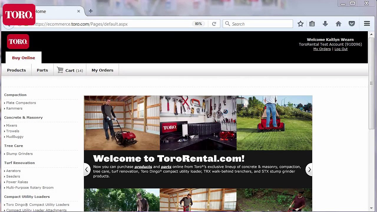 ToroRental.com Tutorial  Browse for Parts