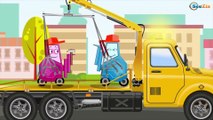 Pequeño Camiónes con Carros Constructores - El lavado de autos - Carritos - Camiónes infantiles