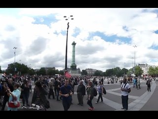 Paris protests 360: Inside French rally against labor reforms (Panoramic video)