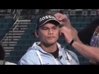 maidana doing interviews at the MGM arena ready for mayweather fightt EsNews Boxing
