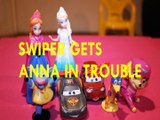 SWIPER GETS ANNA IN TROUBLE   ELSA BENNY SWIPER DORA THE EXPLORER MCQUEEN CARS 3 SKYE PAW PATROL Toys Kids Video