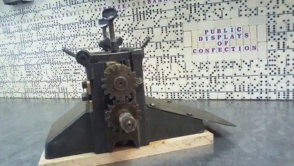 A stop animation of a V. Clad and Sons candy drop roller machine
