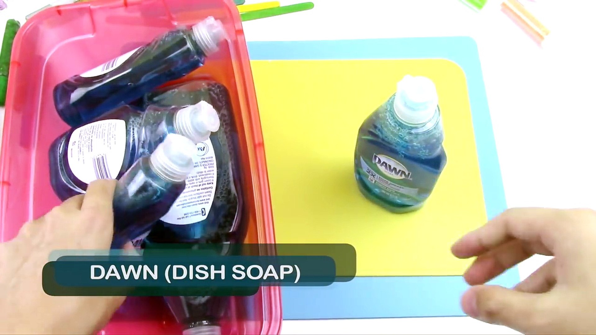 How To Make Dish Soap Slime! Giant Fluffy Slime without shaving cream,  borax, baking soda, detergent