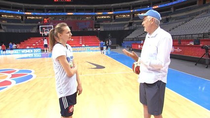 Euro Féminin 2017 - Finale - Marine Johannès/George Eddy: la rencontre