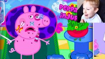 Enfermo Es inferior cerdo y juego de dibujos animados de cerdo Peppa Pepa mala hiedra venenosa Peppa Pig Peppa