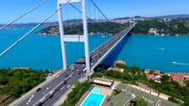 Fatih Sultan Mehmet Köprüsü'ndeki Trafik Yoğunluğu Havadan Görüntülendi